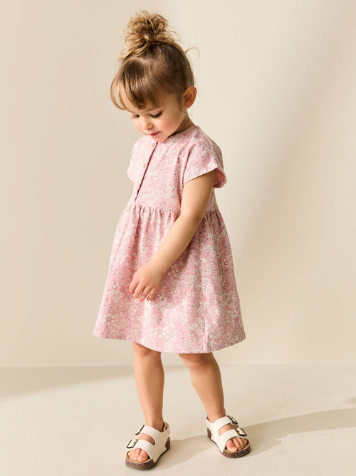 Dsiney Kidz - Pink Floral Jersey Dress (3mths-7yrs) image 1
