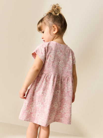 Pink Floral Jersey Dress (3mths-7yrs) image 3
