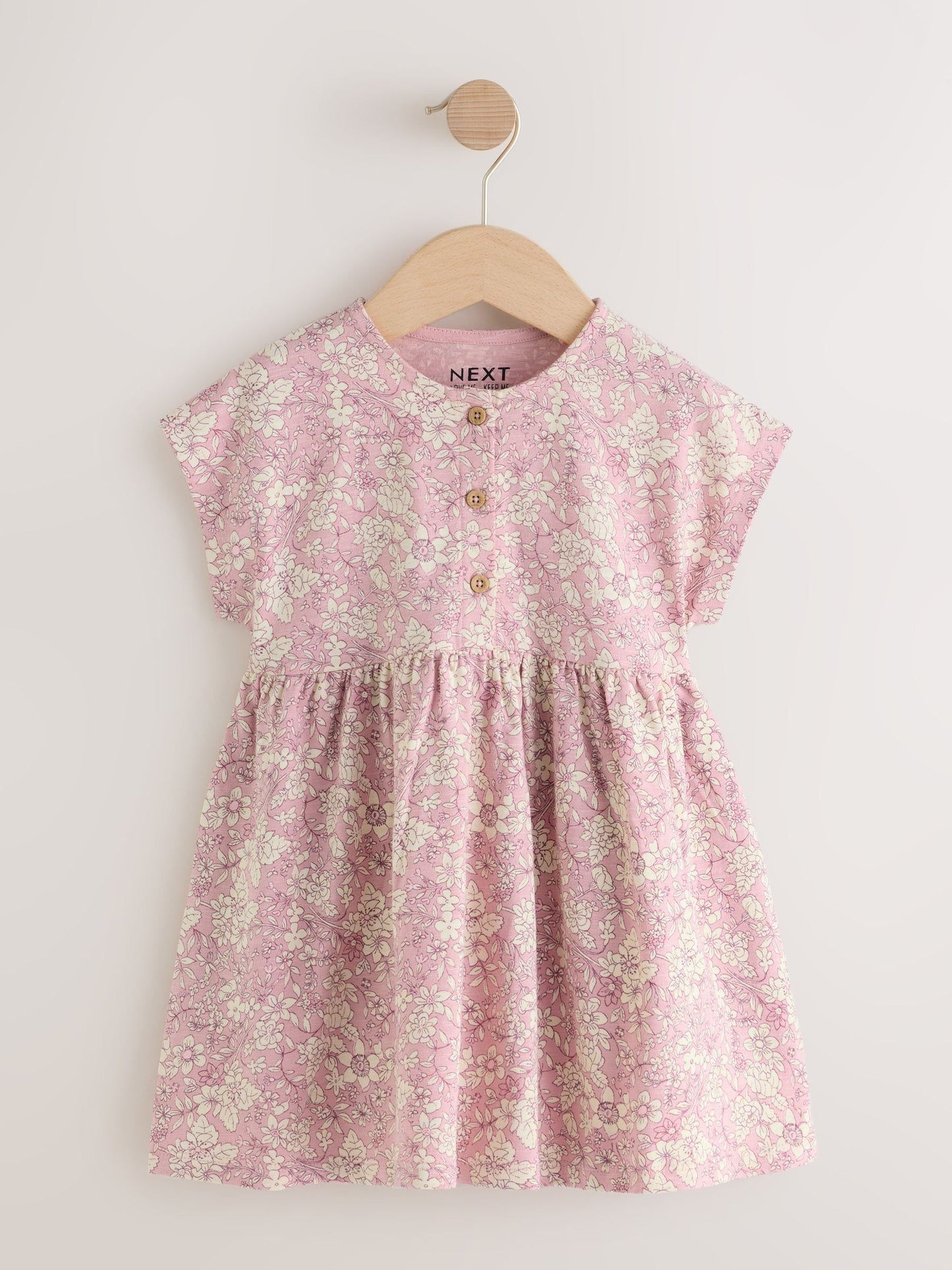 Pink Floral Jersey Dress (3mths-7yrs) image 4