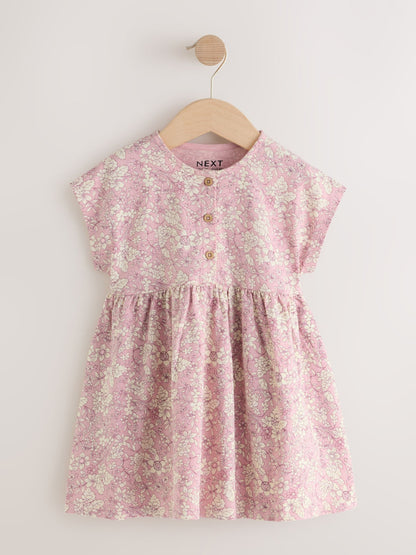 Pink Floral Jersey Dress (3mths-7yrs) image 4
