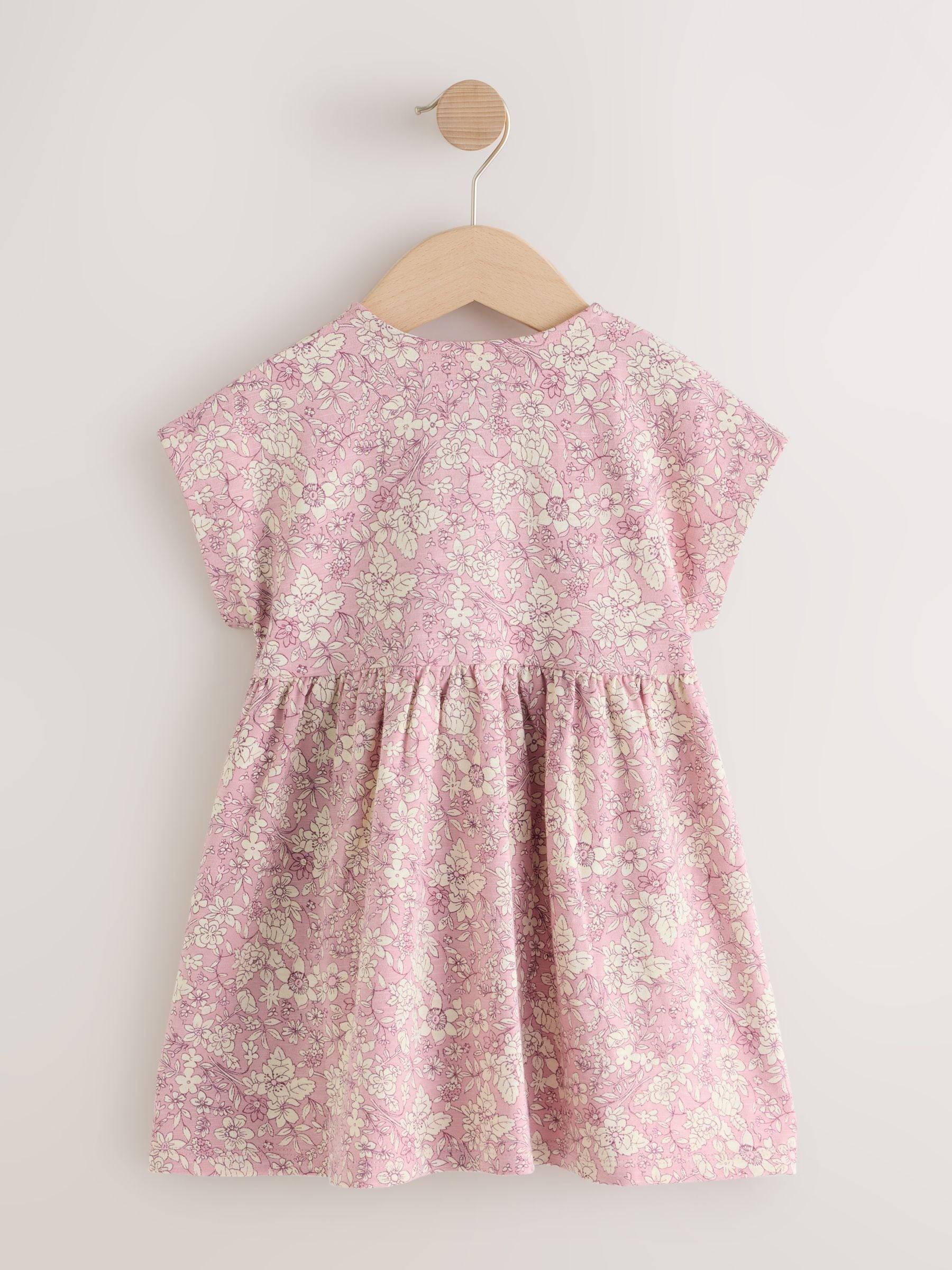Pink Floral Jersey Dress (3mths-7yrs) image 5