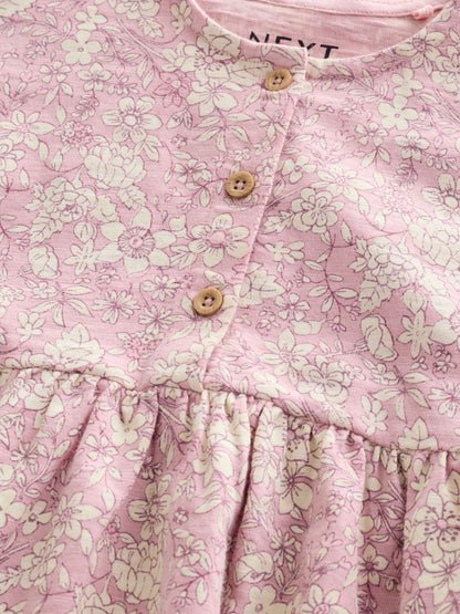 Pink Floral Jersey Dress (3mths-7yrs) image 6