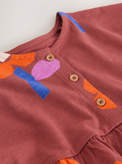 Retro Orange Jersey Dress (3mths-7yrs) image 7