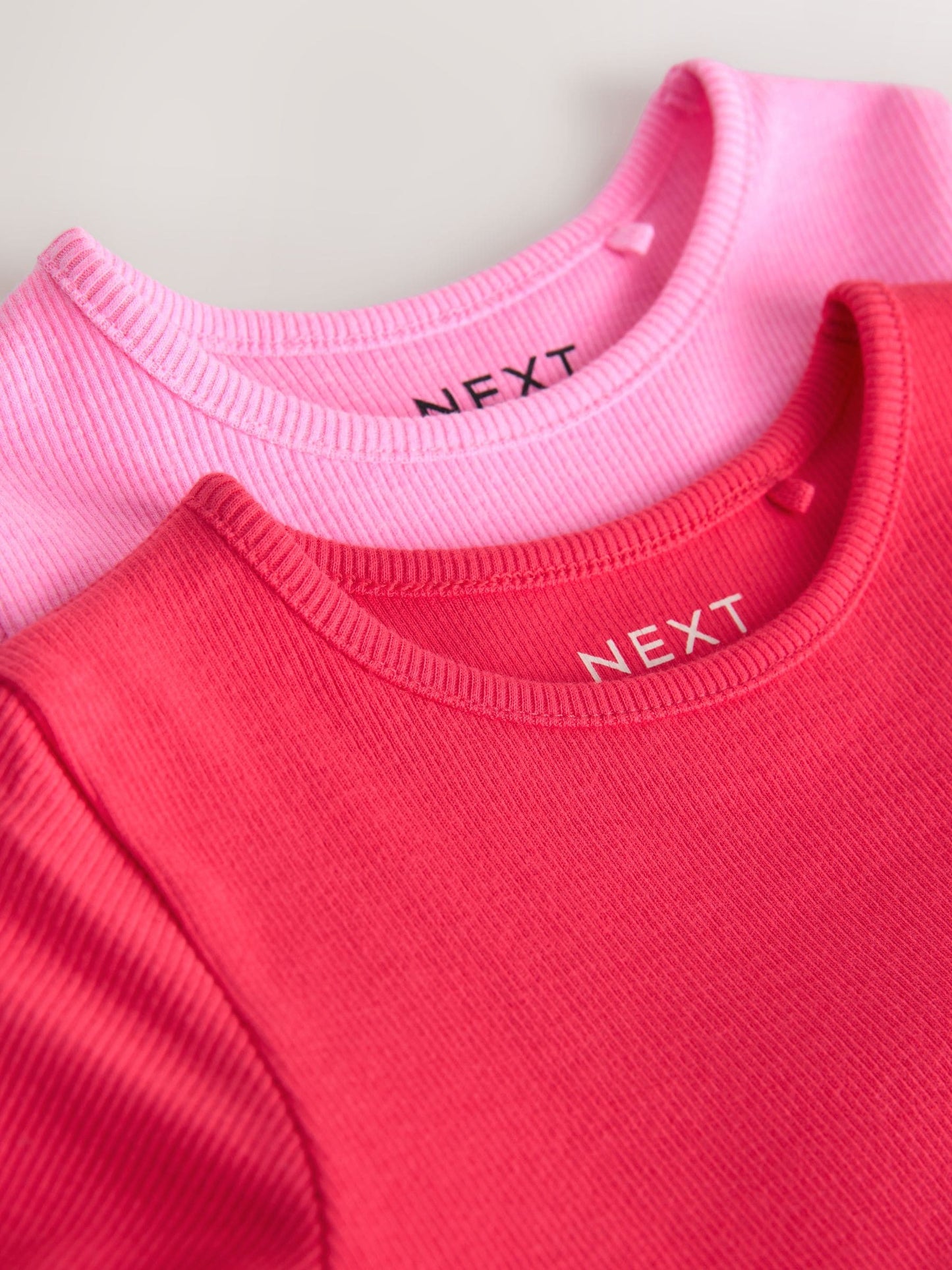 Pink Short Sleeve Ribbed Dresses 2 Pack (3mths-7yrs) image 9