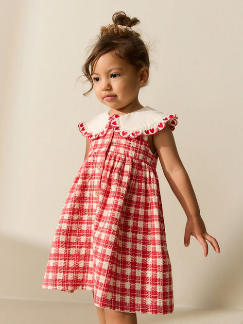 Dsiney Kidz - Red Check Collared Summer Dress (3mths-7yrs) image 1