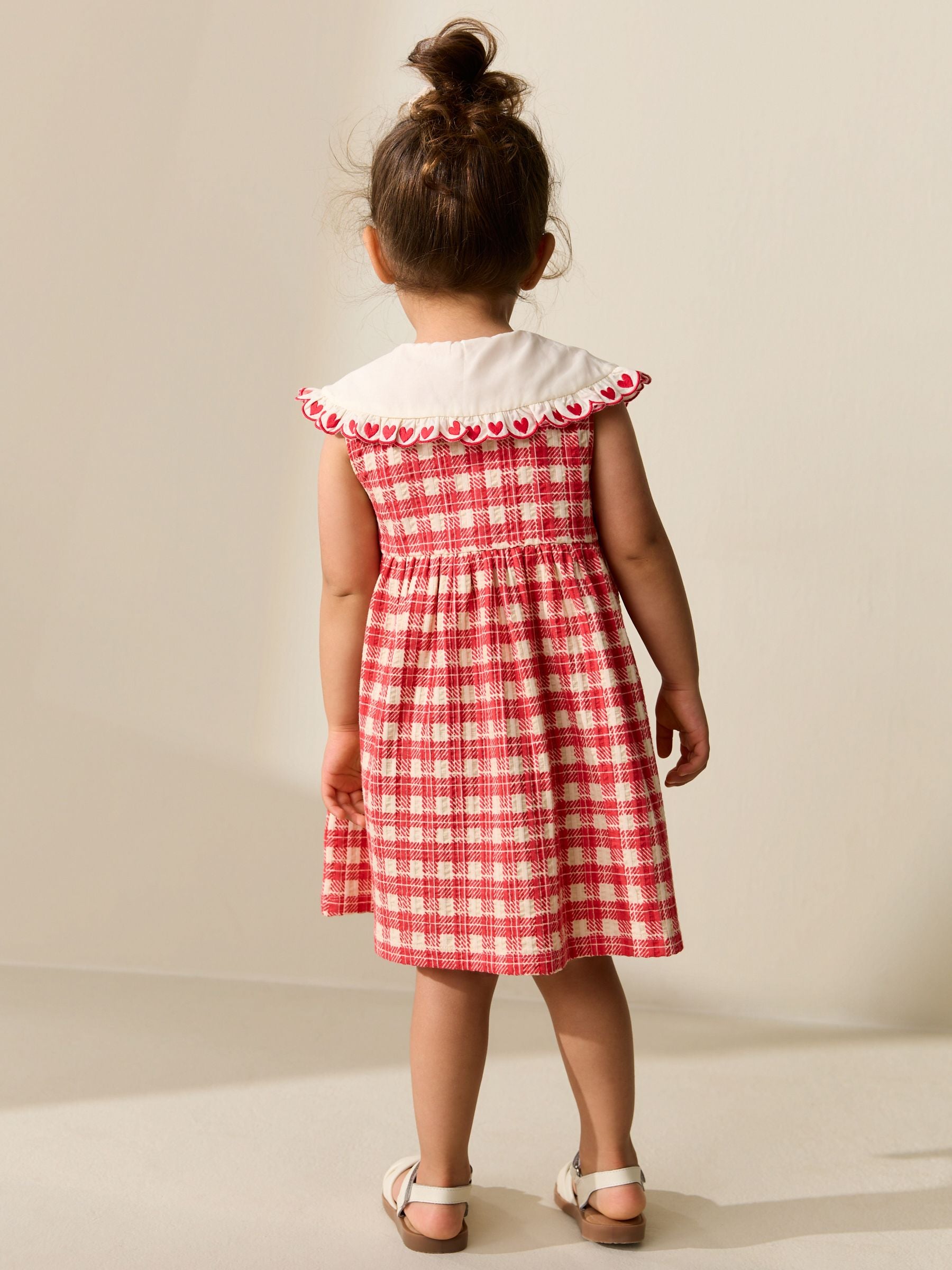 Red Check Collared Summer Dress (3mths-7yrs) image 3