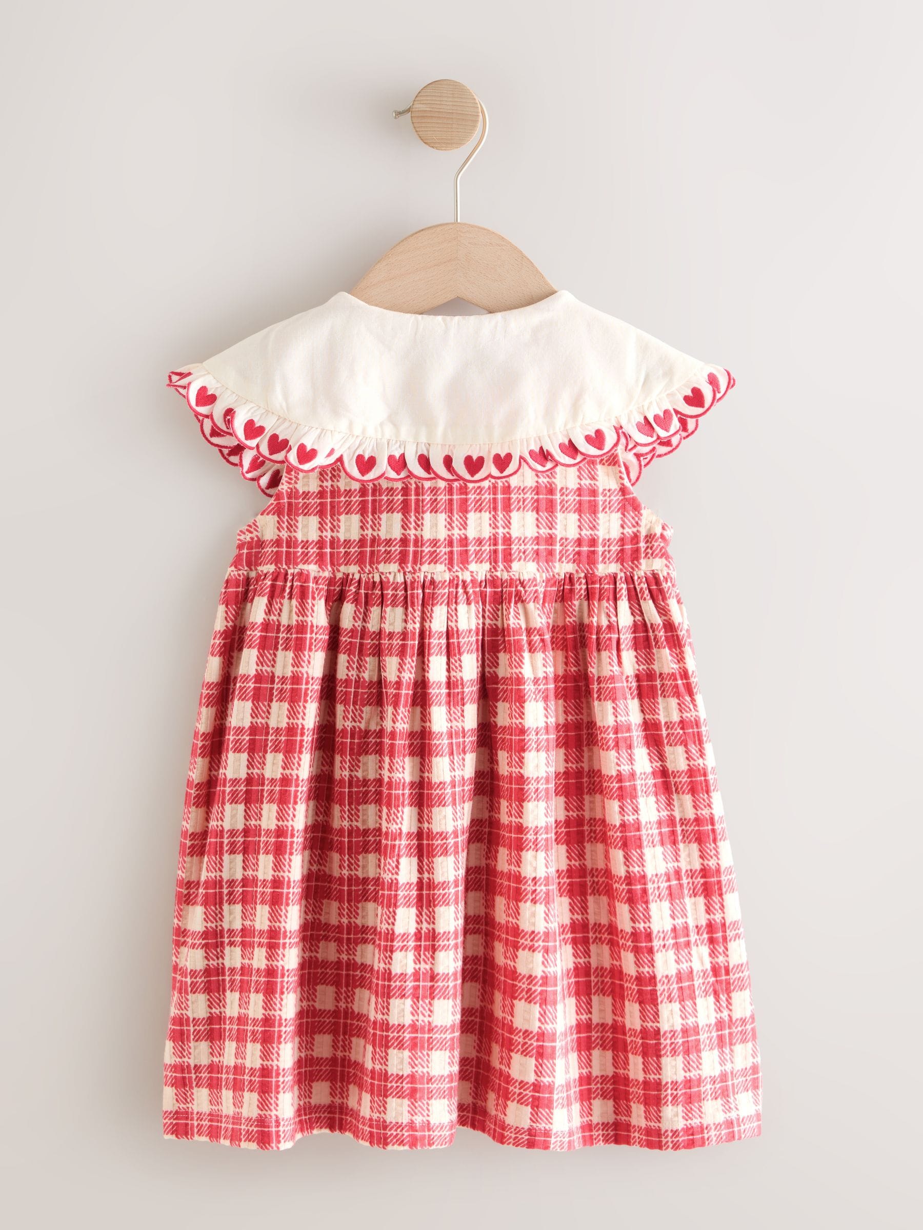 Red Check Collared Summer Dress (3mths-7yrs) image 6