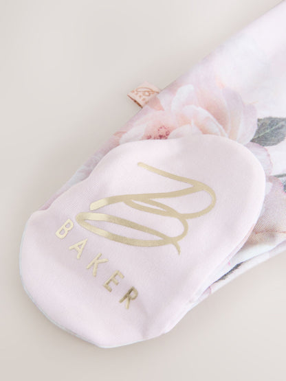 Baker by Ted Baker Pink Overlay Floral Sleepsuit image 6