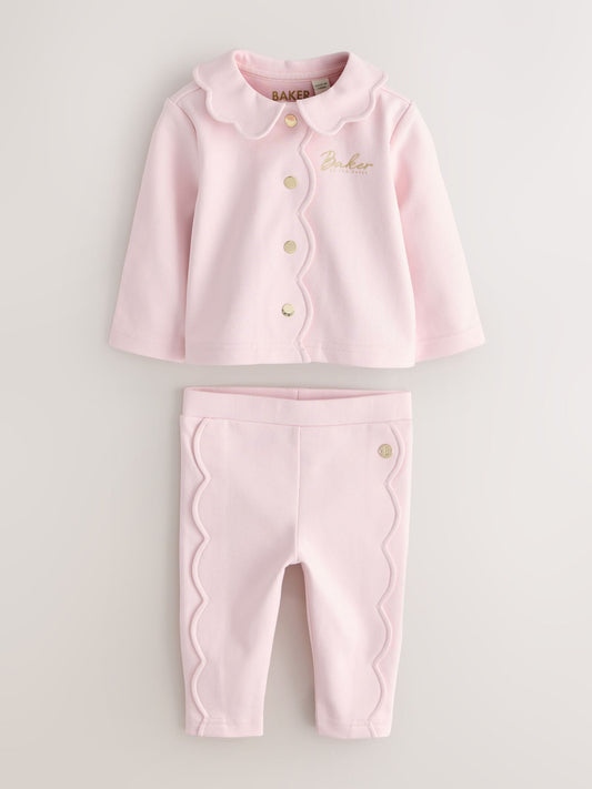 Dsiney Kidz - Baker by Ted Baker 2 Piece Scallop Edge Jacket & Leggings Ponte Set image 1