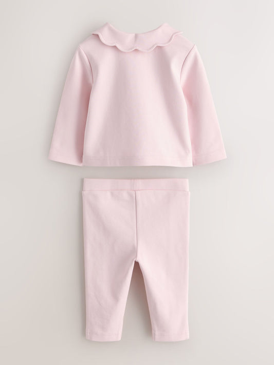 Dsiney Kidz - Baker by Ted Baker 2 Piece Scallop Edge Jacket & Leggings Ponte Set image 2