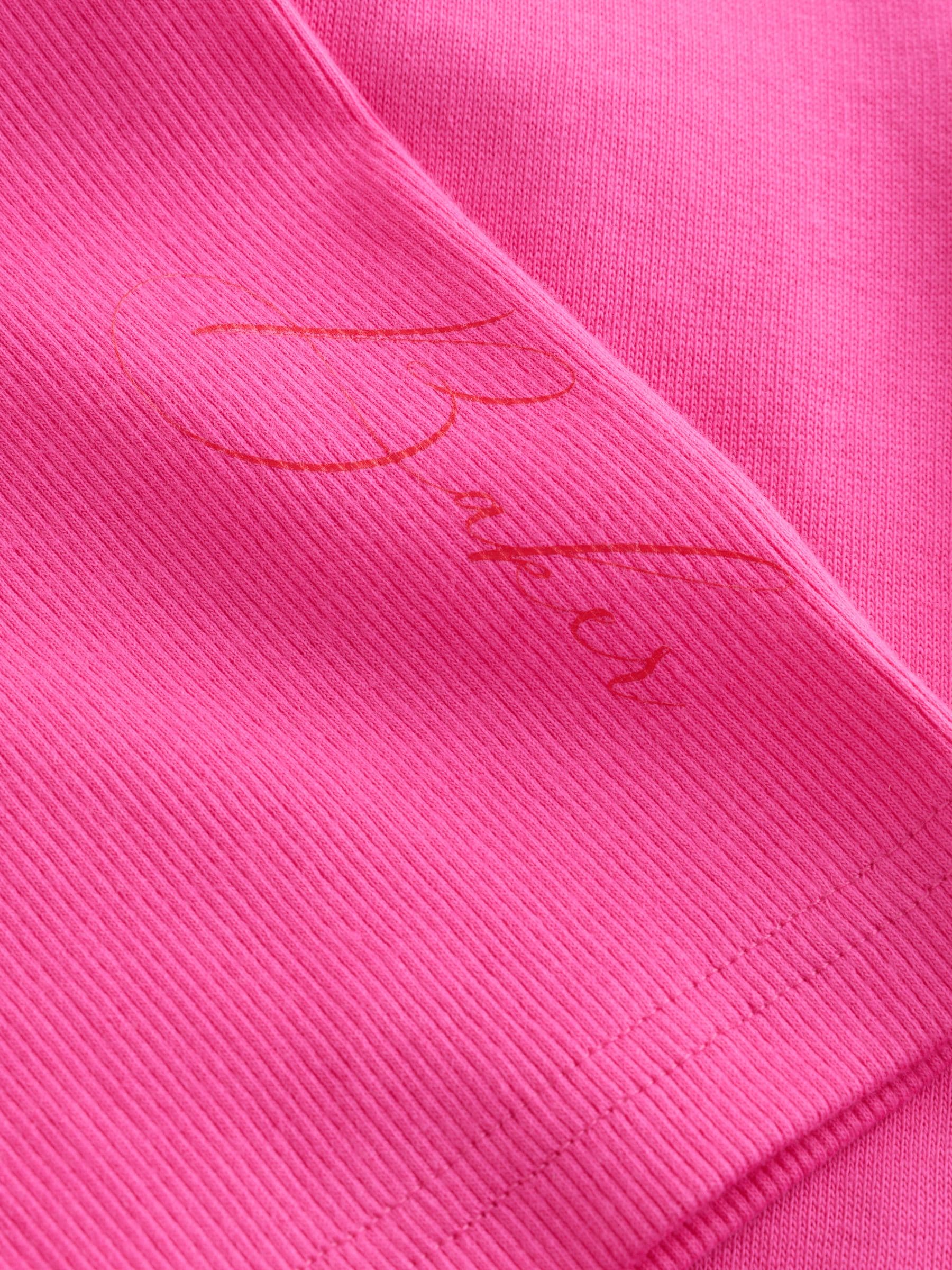 Baker by Ted Baker 2 Piece Oversized Script Pink Hoodie & Cycle Shorts Set image 9