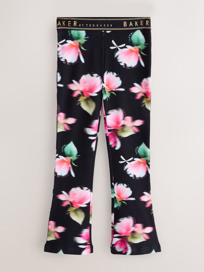 Baker by Ted Baker 3 Pack Black/Pink Flares Leggings image 2