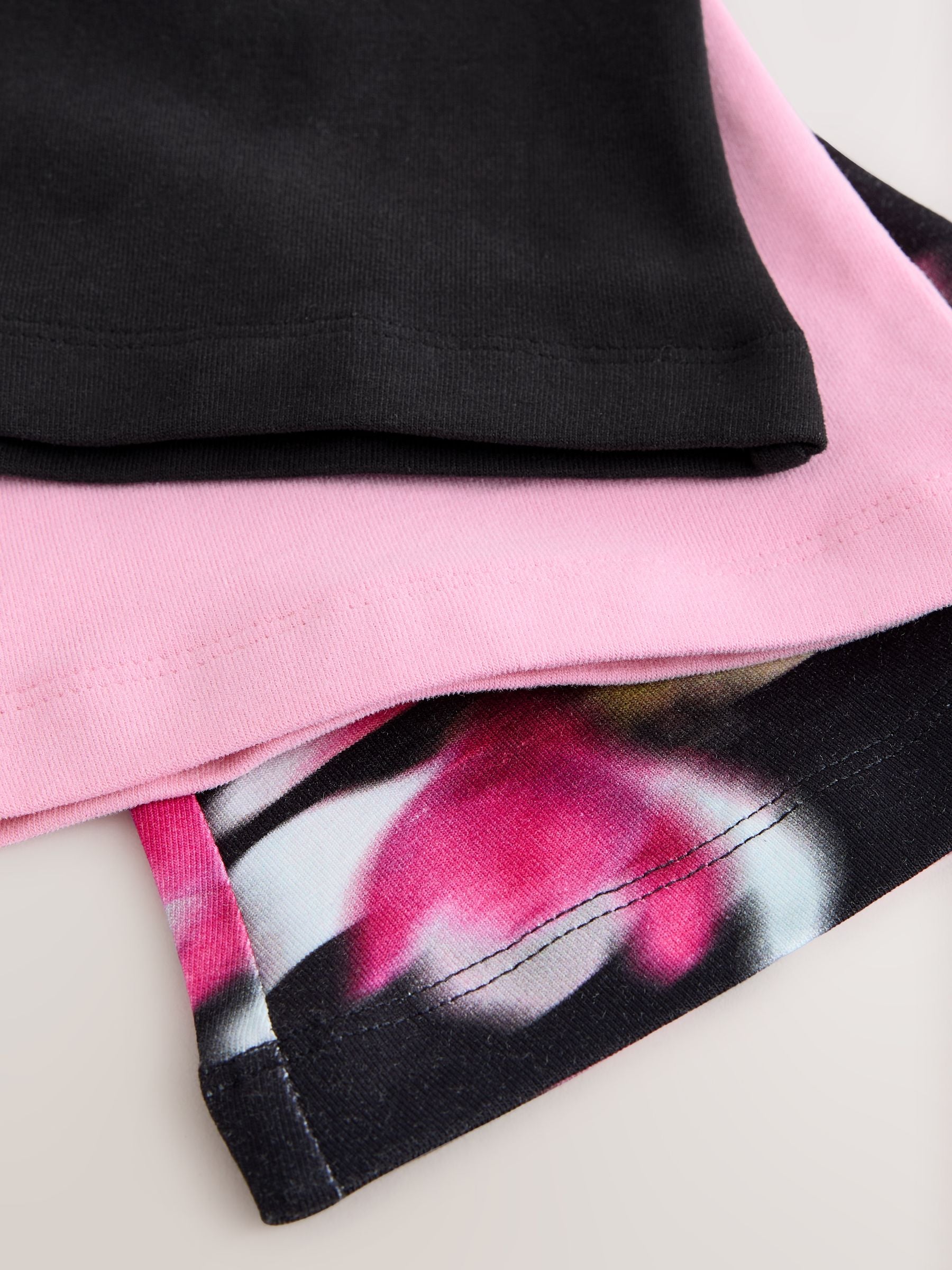 Baker by Ted Baker 3 Pack Black/Pink Flares Leggings image 6