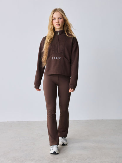 Baker by Ted Baker 2 Piece Chocolate Zip Neck Sweat & Flare Set image 1