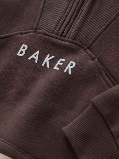 Baker by Ted Baker 2 Piece Chocolate Zip Neck Sweat & Flare Set image 10