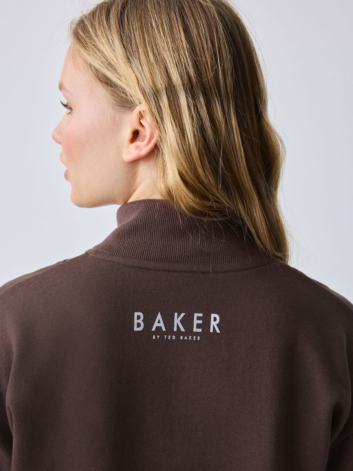 Baker by Ted Baker 2 Piece Chocolate Zip Neck Sweat & Flare Set image 3