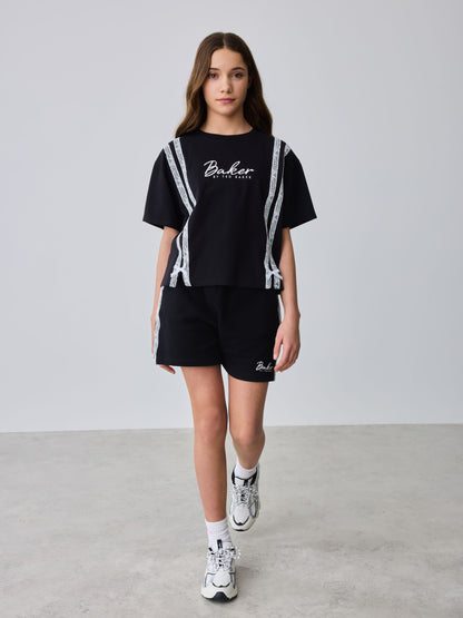 Dsiney Kidz - Baker by Ted Baker 2 Piece Lace Trim T-Shirt & Shorts Set image 1