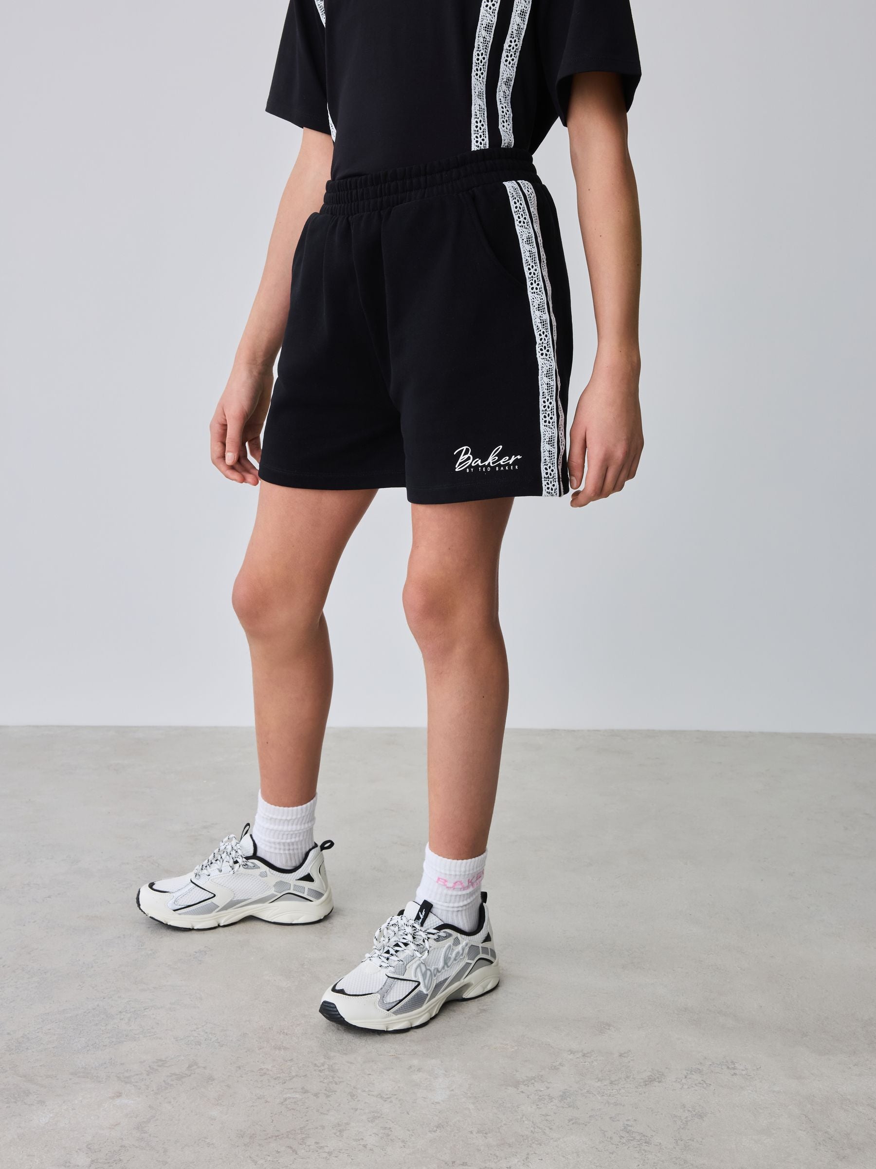 Dsiney Kidz - Baker by Ted Baker 2 Piece Lace Trim T-Shirt & Shorts Set image 3