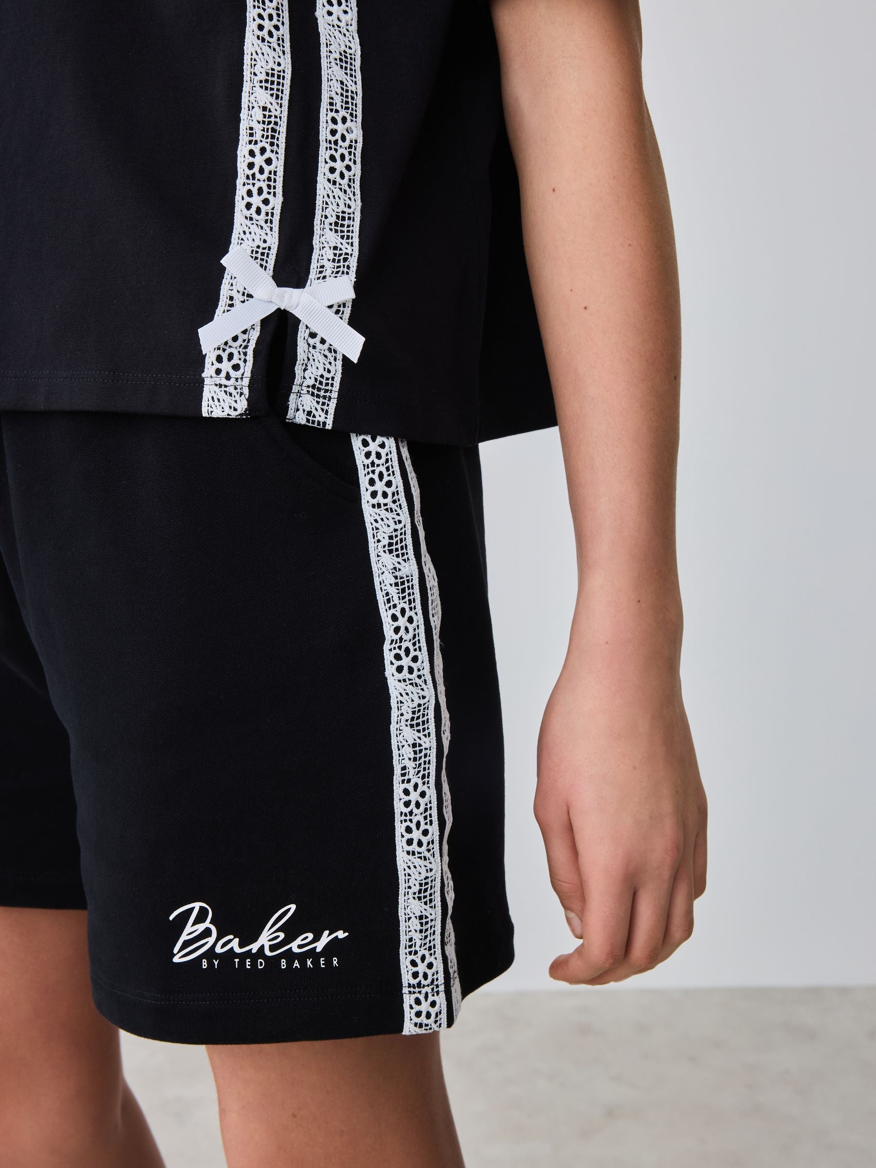 Baker by Ted Baker 2 Piece Lace Trim T-Shirt & Shorts Set image 6