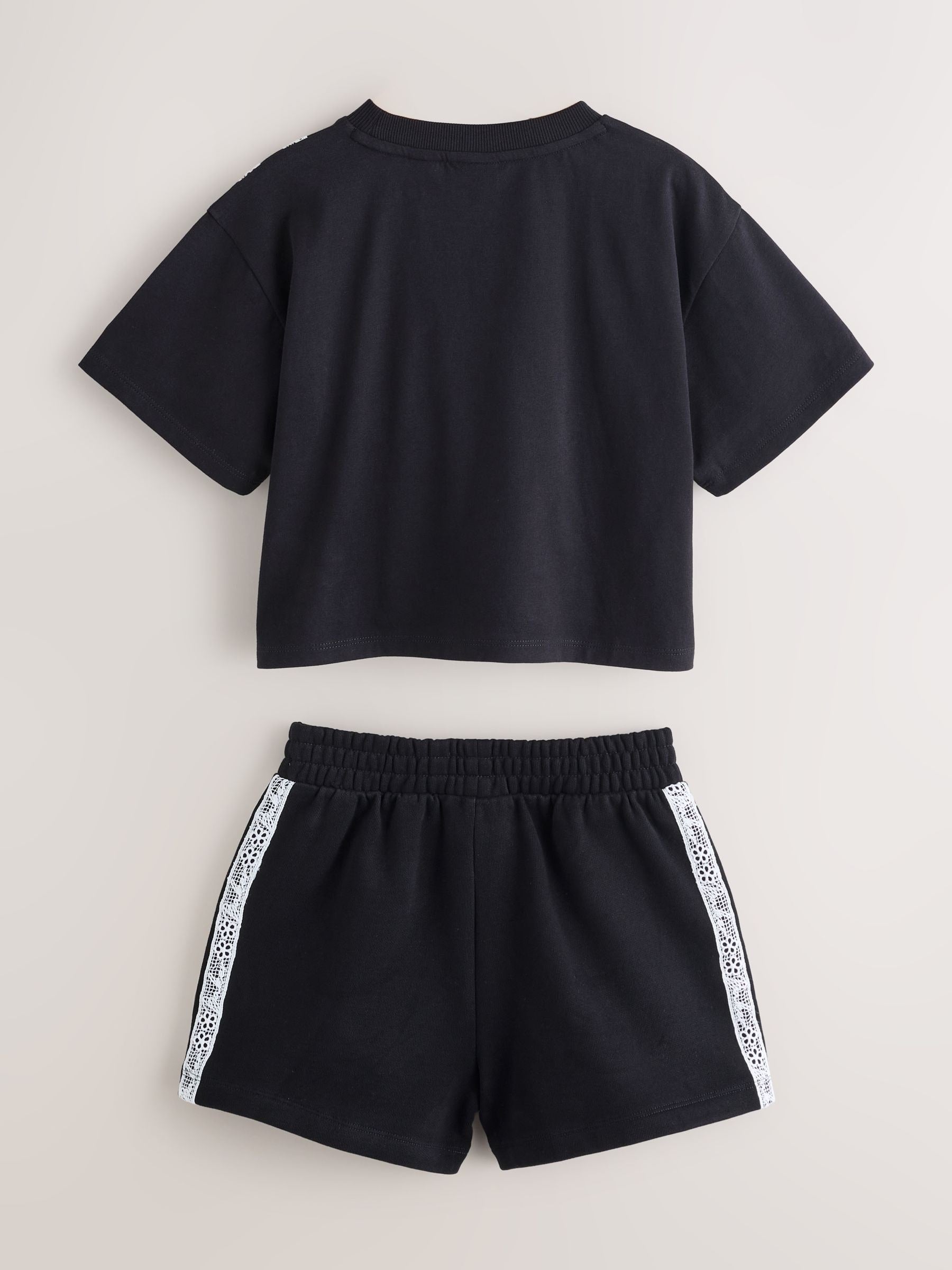 Baker by Ted Baker 2 Piece Lace Trim T-Shirt & Shorts Set image 8