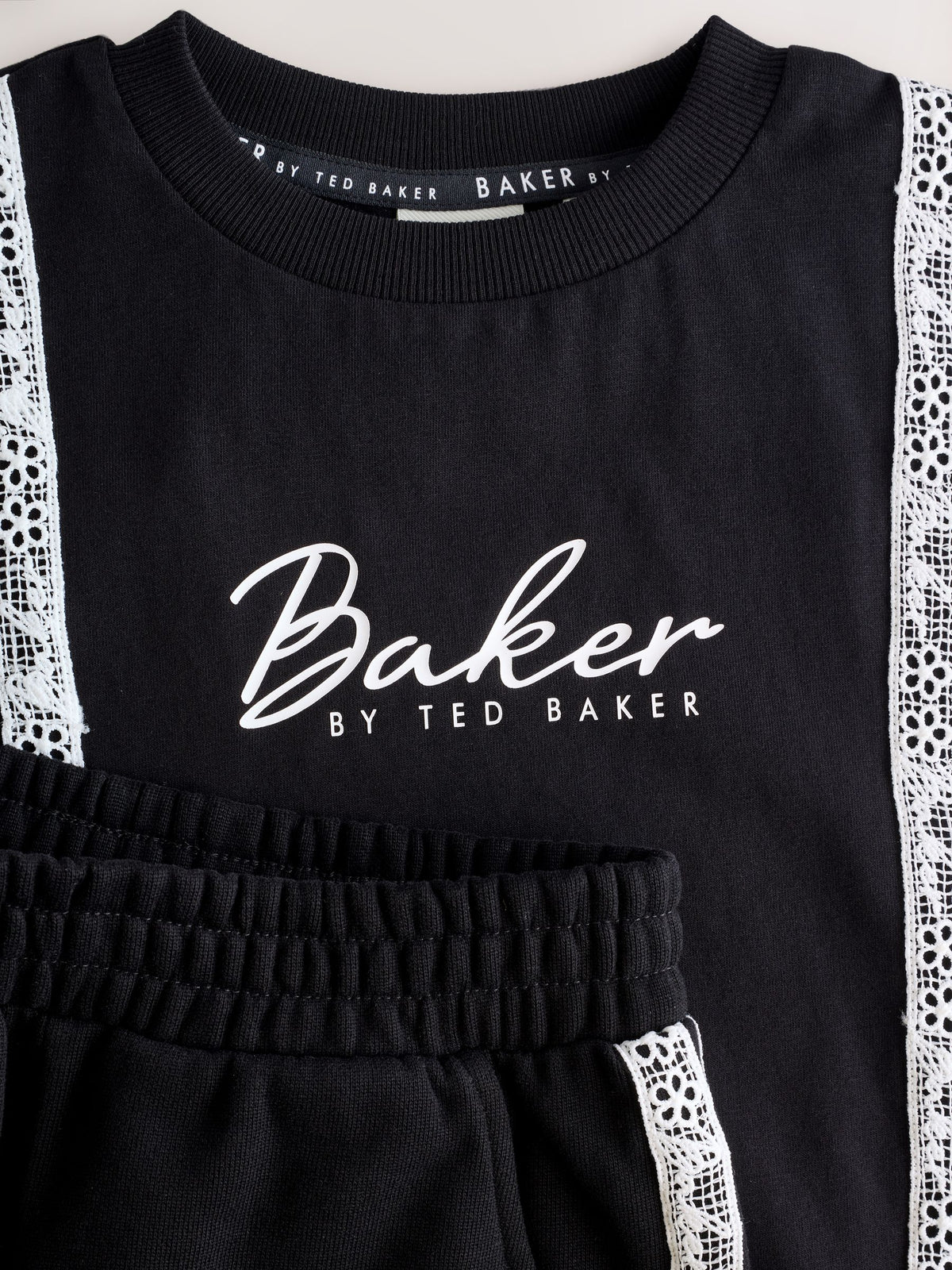 Dsiney Kidz - Baker by Ted Baker 2 Piece Lace Trim T-Shirt & Shorts Set image 9