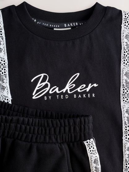 Baker by Ted Baker 2 Piece Lace Trim T-Shirt & Shorts Set image 9