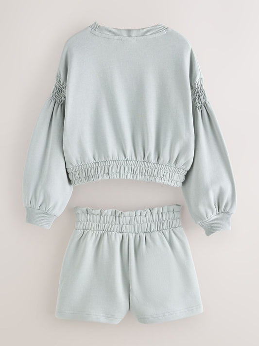 Baker by Ted Baker 2 Piece Metal Boxy Shirred Sweater & Shorts Set image 3