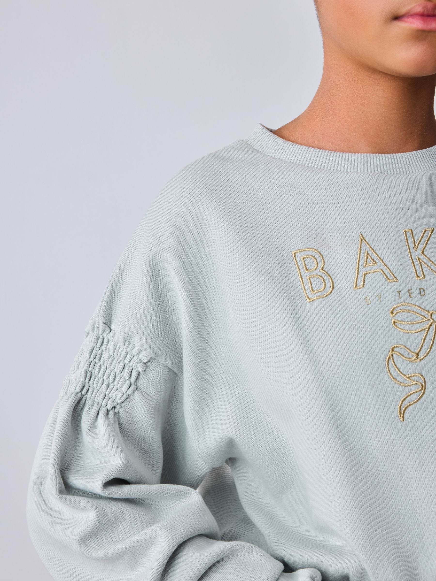 Baker by Ted Baker 2 Piece Metal Boxy Shirred Sweater & Shorts Set image 4