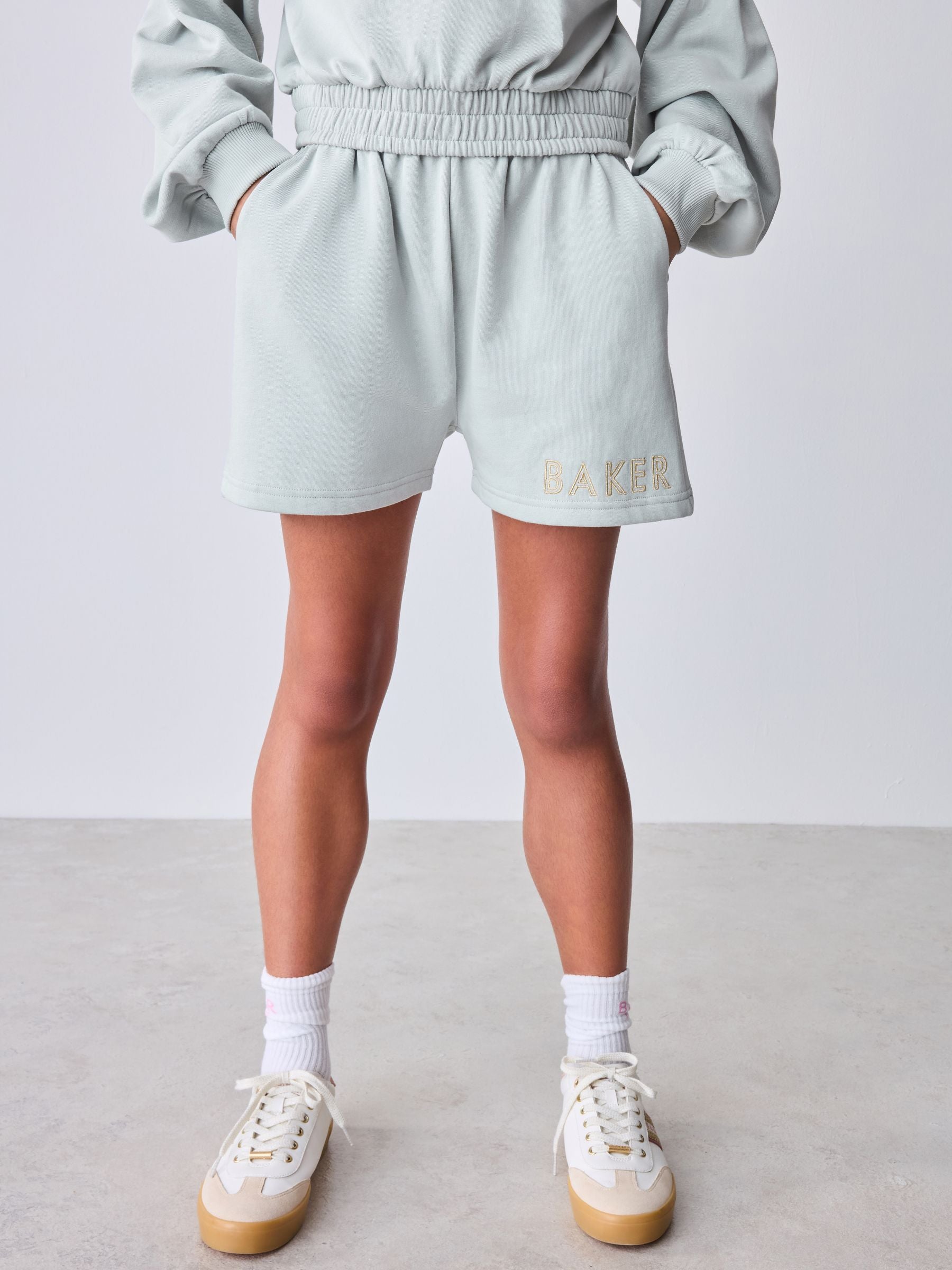 Baker by Ted Baker 2 Piece Metal Boxy Shirred Sweater & Shorts Set image 6