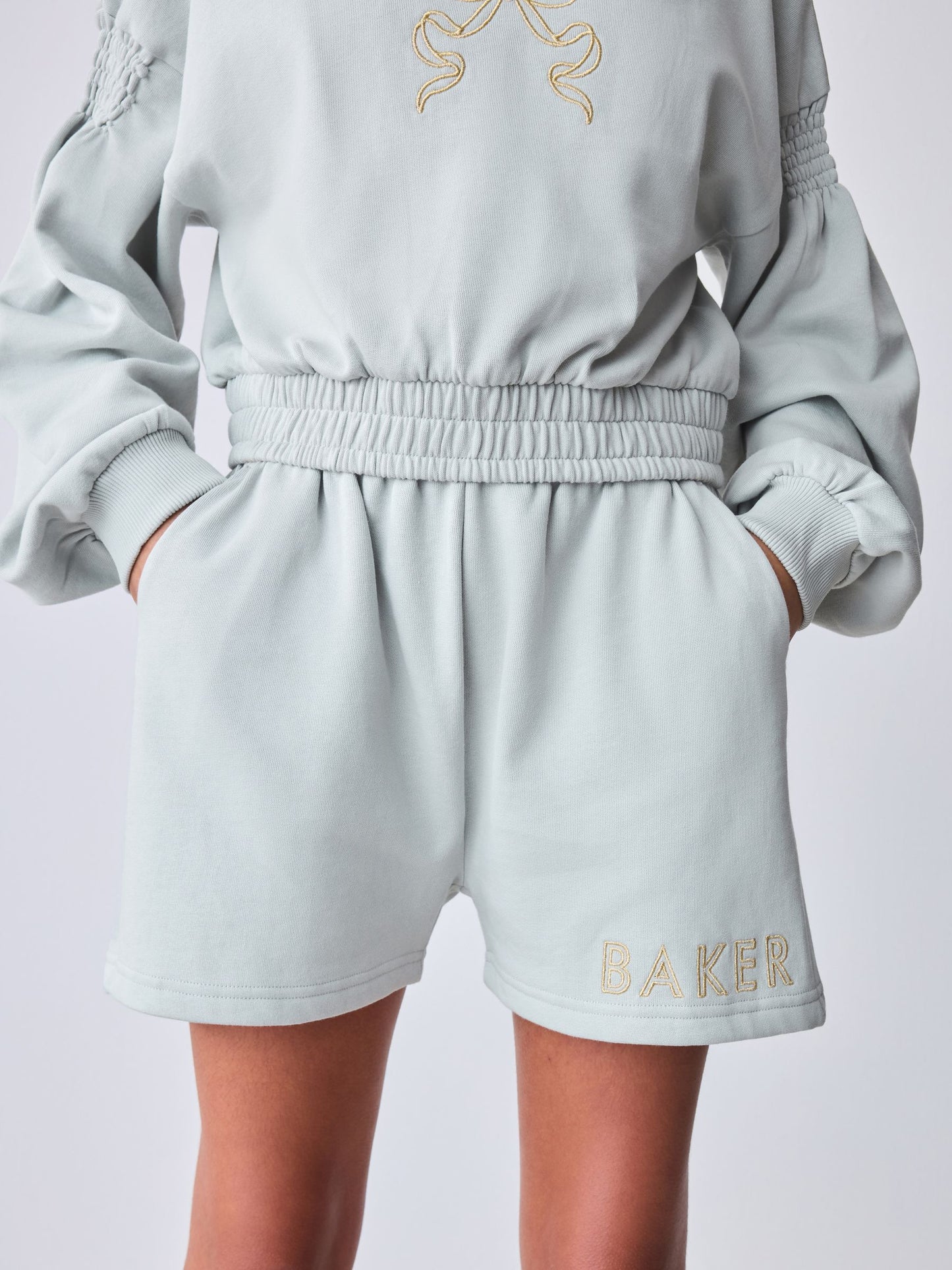 Baker by Ted Baker 2 Piece Metal Boxy Shirred Sweater & Shorts Set image 7