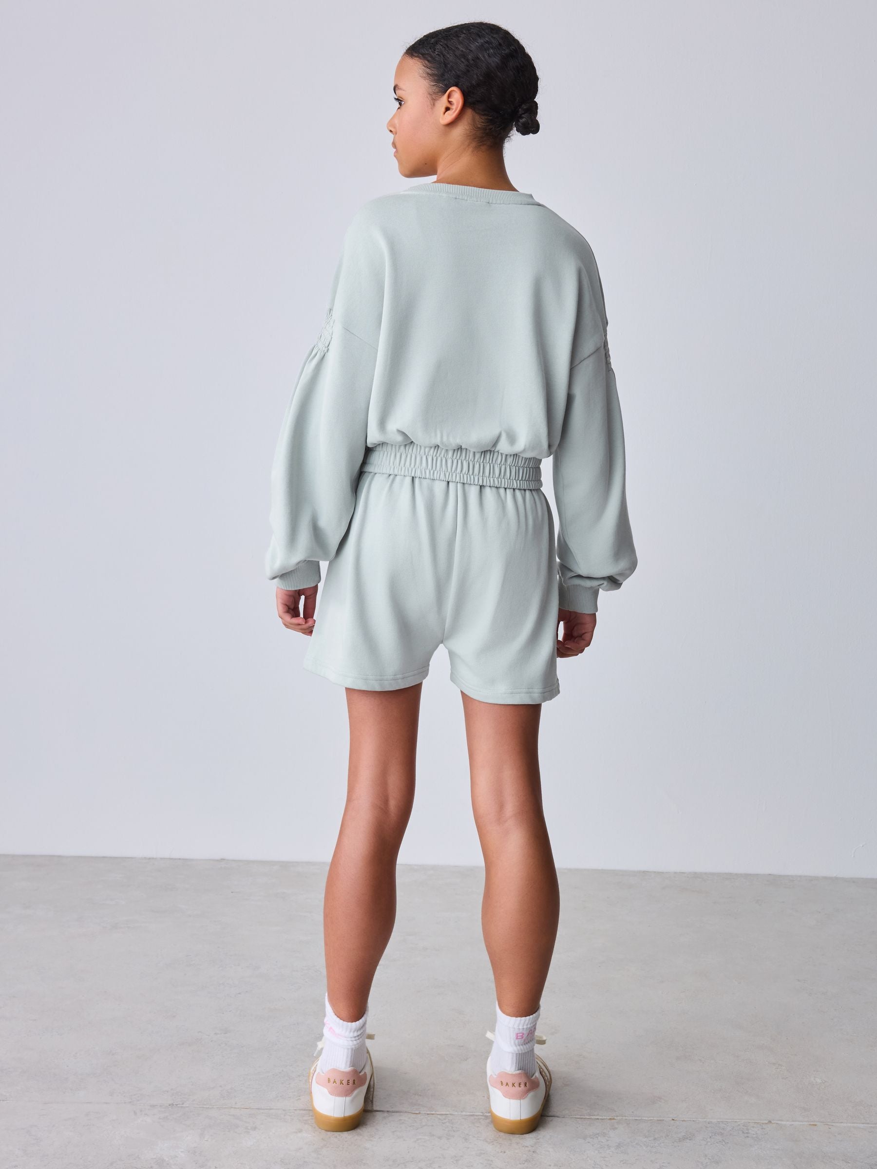 Baker by Ted Baker 2 Piece Metal Boxy Shirred Sweater & Shorts Set image 8