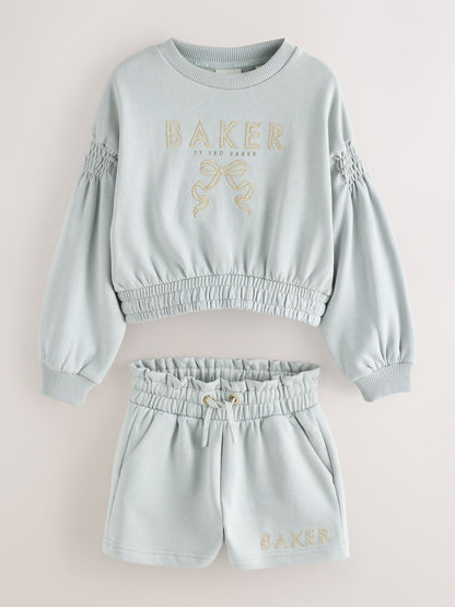 Baker by Ted Baker 2 Piece Metal Boxy Shirred Sweater & Shorts Set image 9