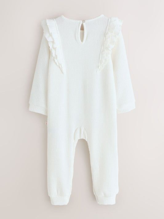 Baker by Ted Baker Textured Bow Long Sleeve Romper image 3