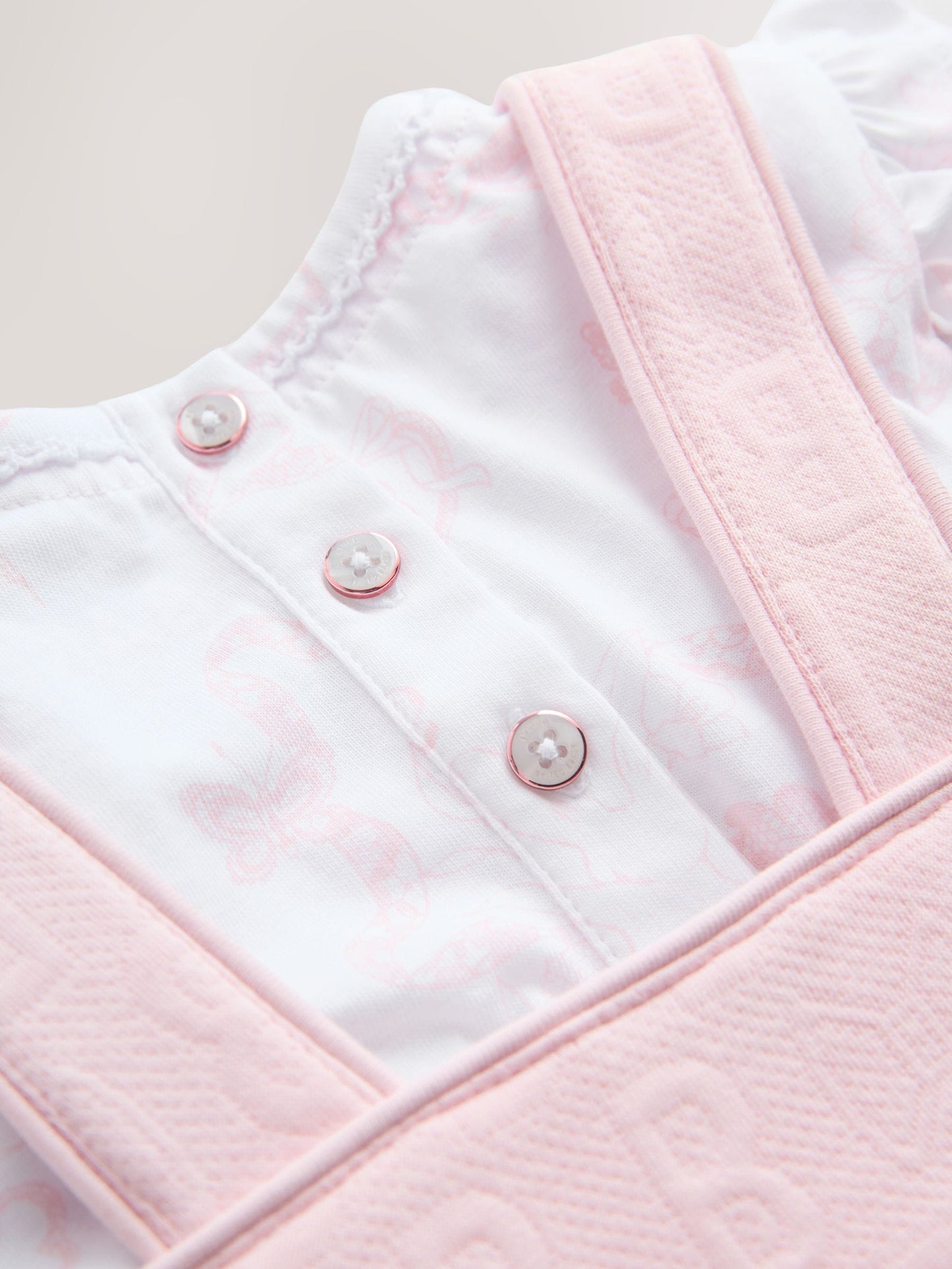 Baker by Ted Baker 2 Piece Jacquard Bow Dungaree & T-Shirt Set image 6
