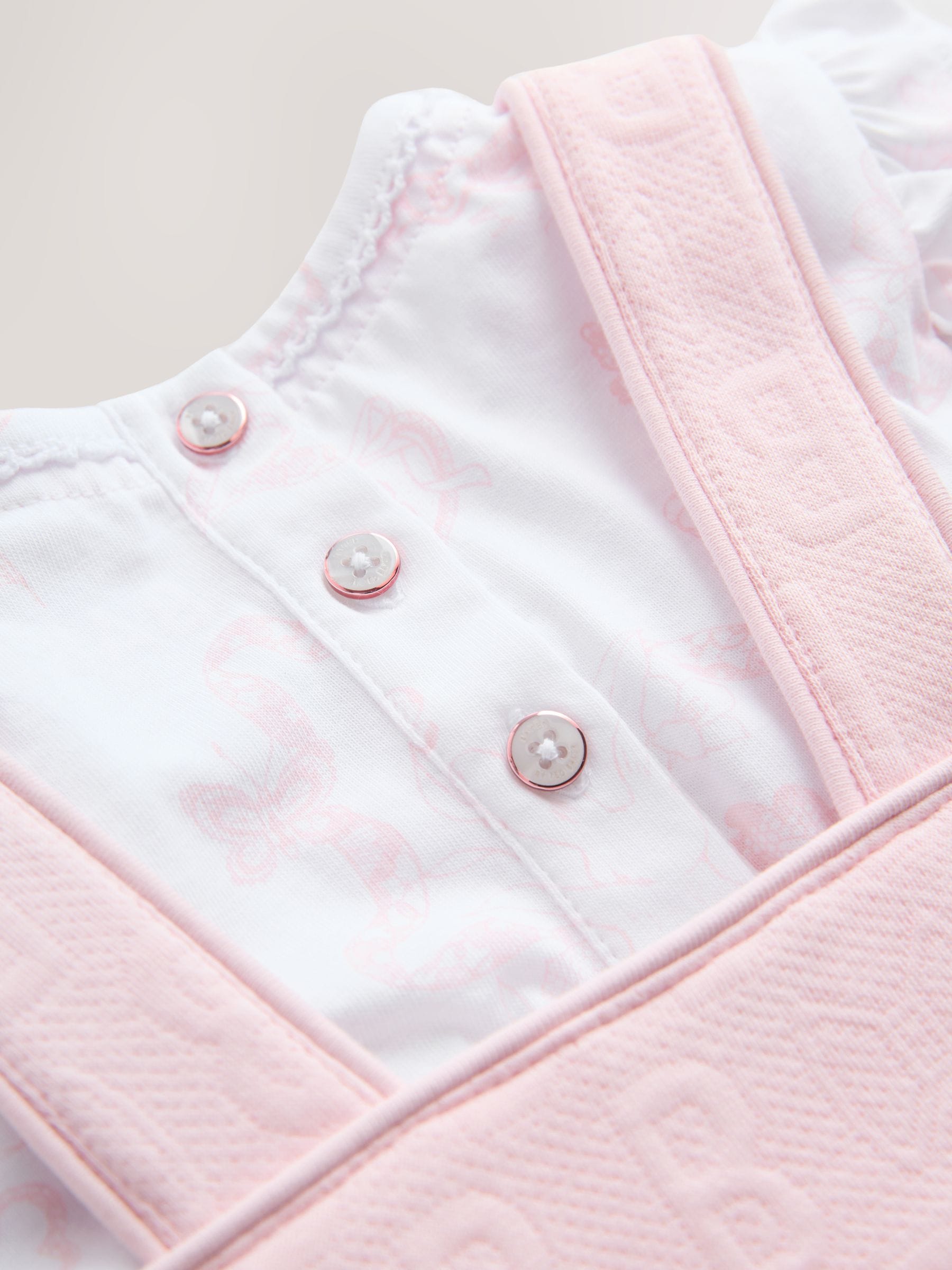 Baker by Ted Baker 2 Piece Jacquard Bow Dungaree & T-Shirt Set image 6