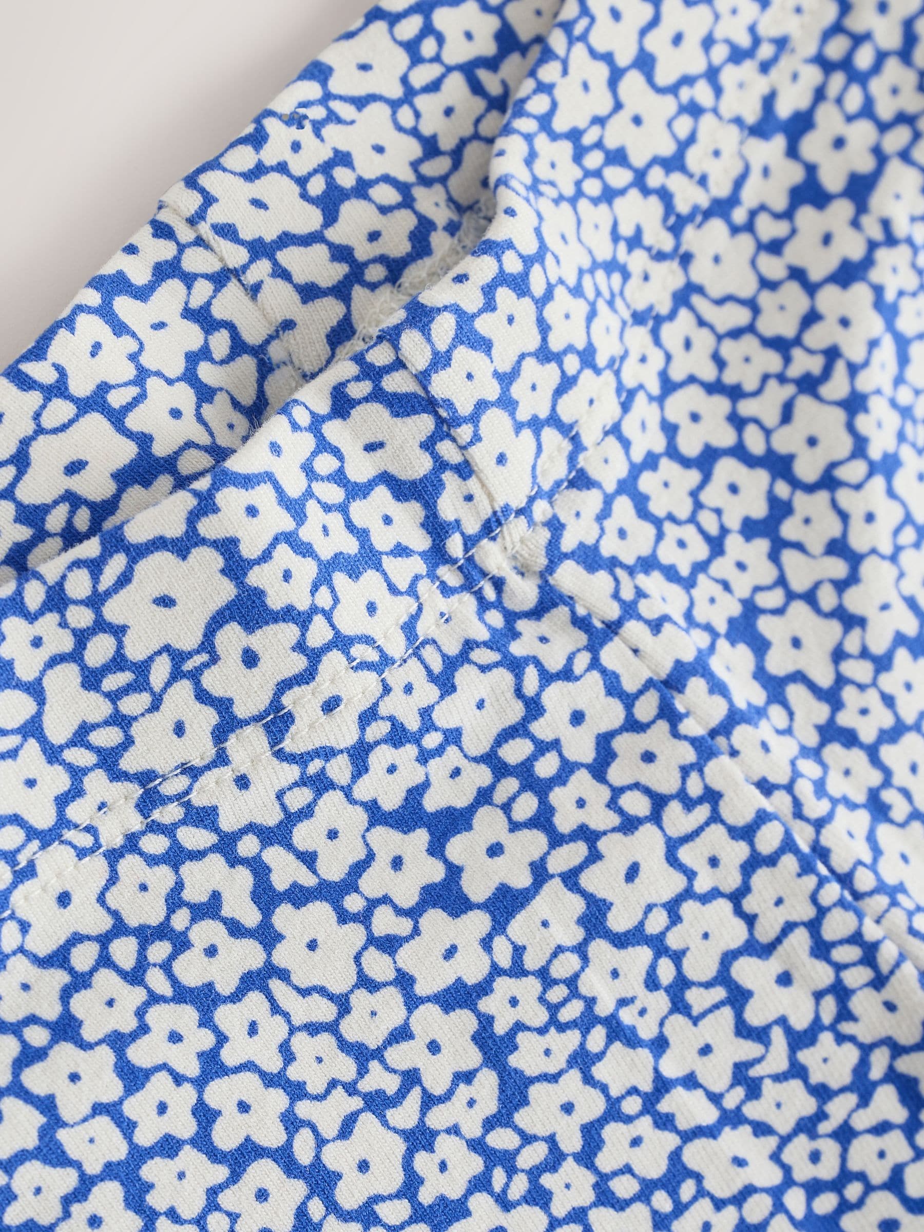 Blue Ditsy Floral Cropped Leggings (3mths-7yrs) image 3