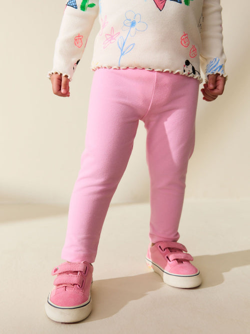 Sugar Pink Plain Leggings (3mths-7yrs) image 1