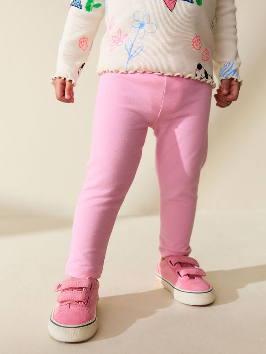 Sugar Pink Plain Leggings (3mths-7yrs) image 1