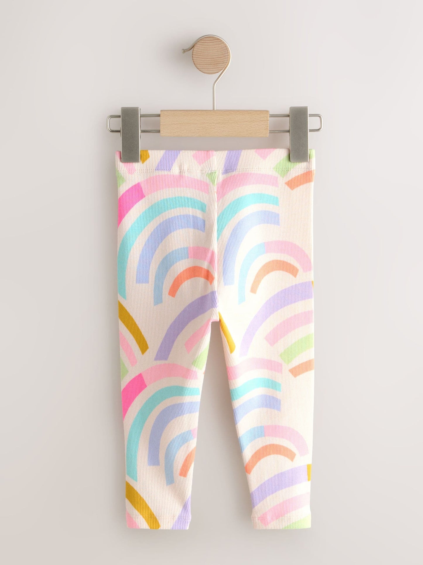 Ecru White Ribbed Leggings (3mths-7yrs) image 6