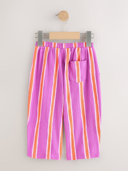 Purple Orange Stripe Barrel Leg Trousers (3mths-7yrs) image 5