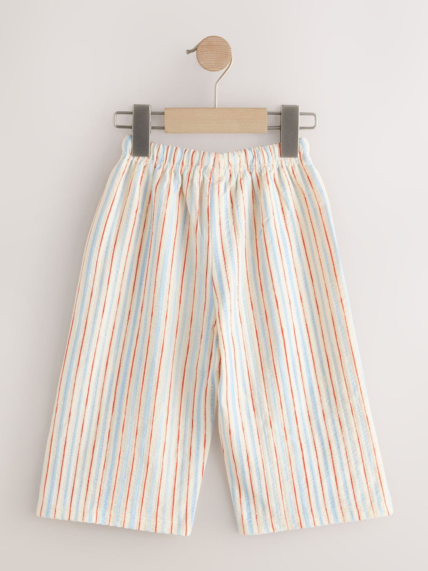 Ecru Red & Blue Stripe Wide Leg Trousers (3mths-7yrs) image 6