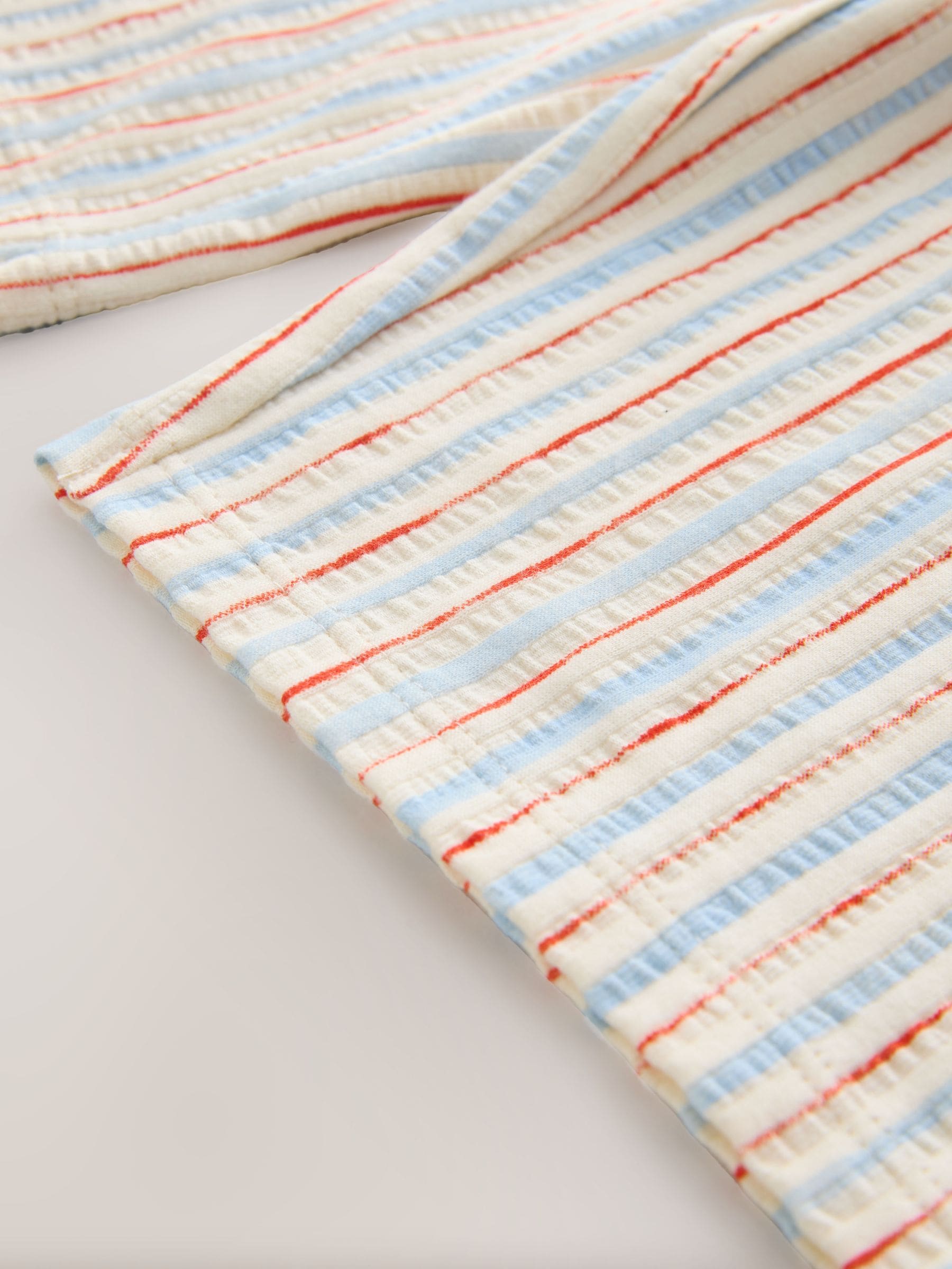 Ecru Red & Blue Stripe Wide Leg Trousers (3mths-7yrs) image 8