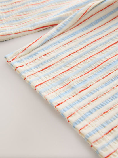 Ecru Red & Blue Stripe Wide Leg Trousers (3mths-7yrs) image 8