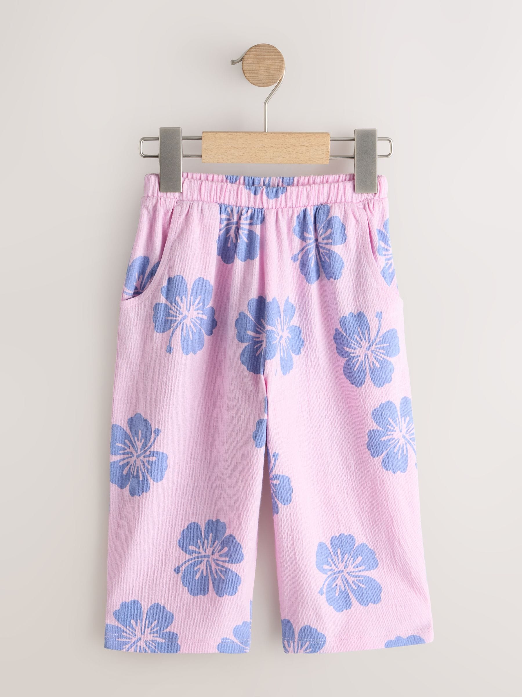 Lilac Purple Flower Barrel Leg Trousers (3mths-7yrs) image 4