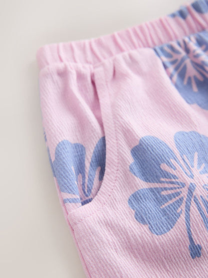 Lilac Purple Flower Barrel Leg Trousers (3mths-7yrs) image 6
