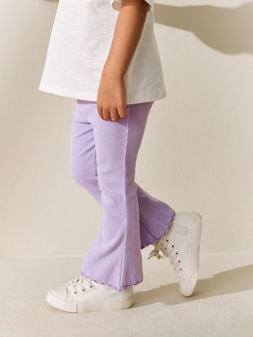 Lilac Purple Rib Flare Leggings (3mths-7yrs) image 1
