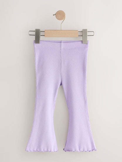 Lilac Purple Rib Flare Leggings (3mths-7yrs) image 5