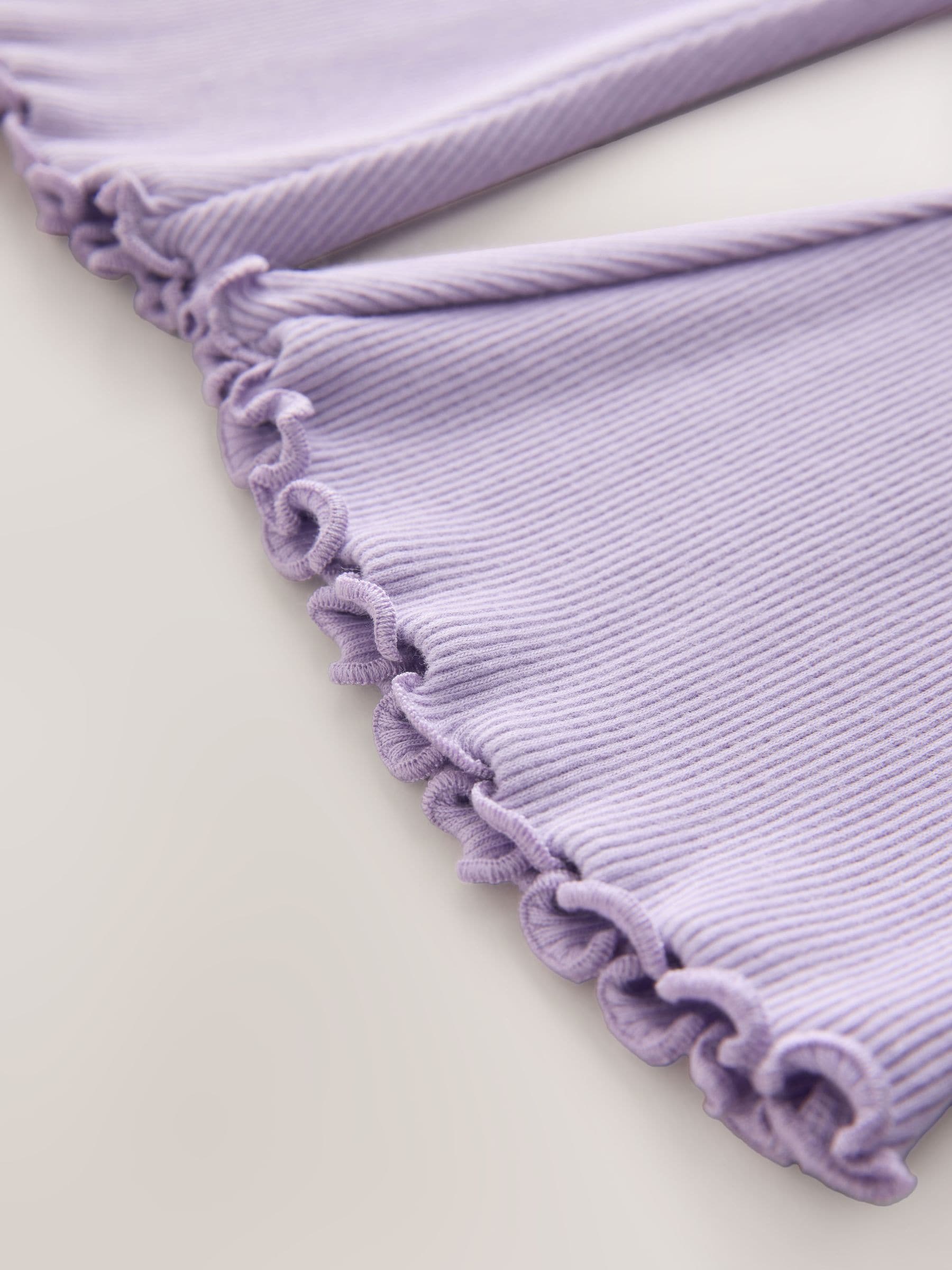 Lilac Purple Rib Flare Leggings (3mths-7yrs) image 8