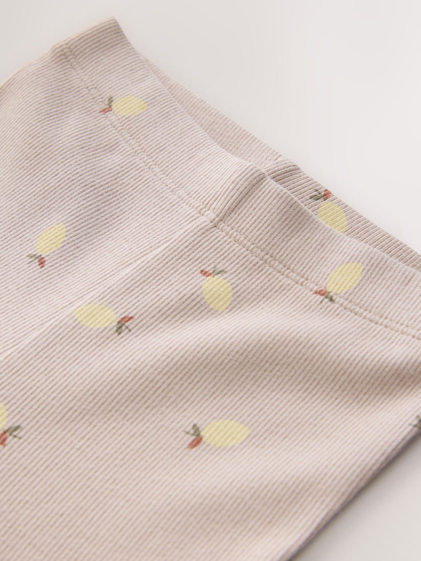 Neutral Lemon Print Rib Flare Leggings (3mths-7yrs) image 7
