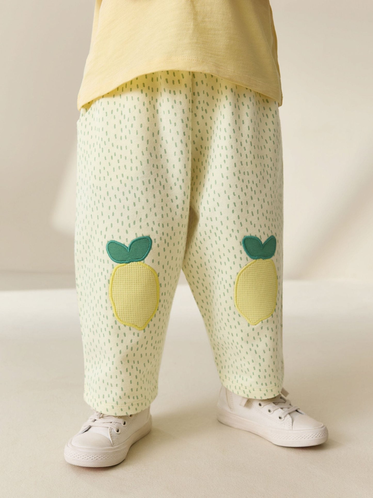 Yellow Lemons Embellished Barrel Trousers (3mths-7yrs) image 1
